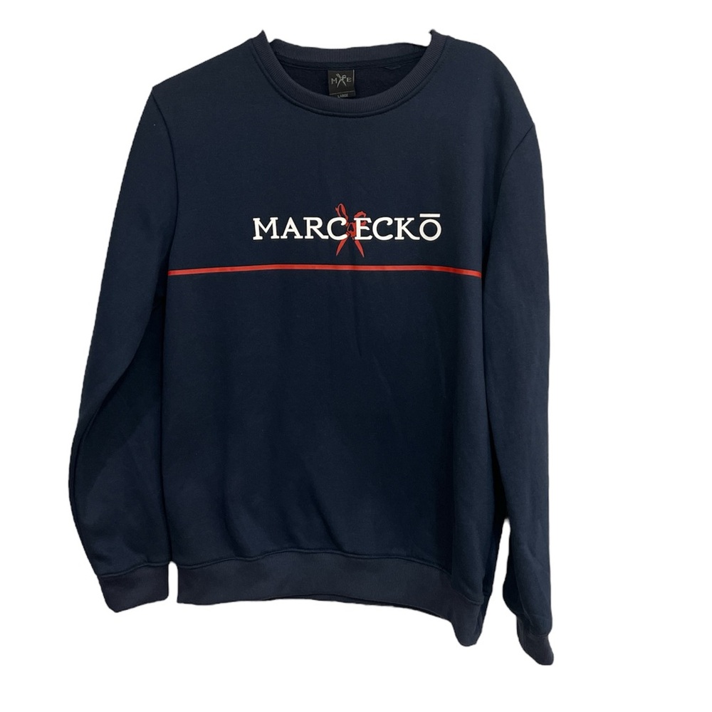 Marc Ecko Navy Blue Fleece Lined Sweatshirt Size Large